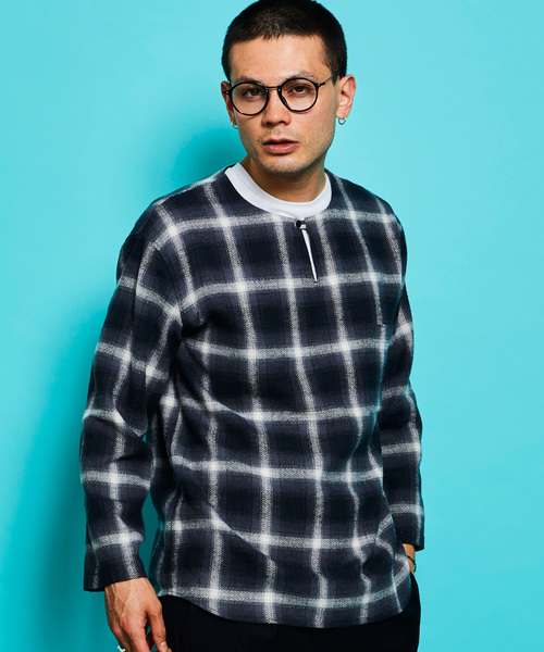 YELLOW RUBY(イエロールビー)の「Ombre check Pullover オンブレチェック プルオーバー シャツ(シャツ/ブラウス)」|ブラック系その他