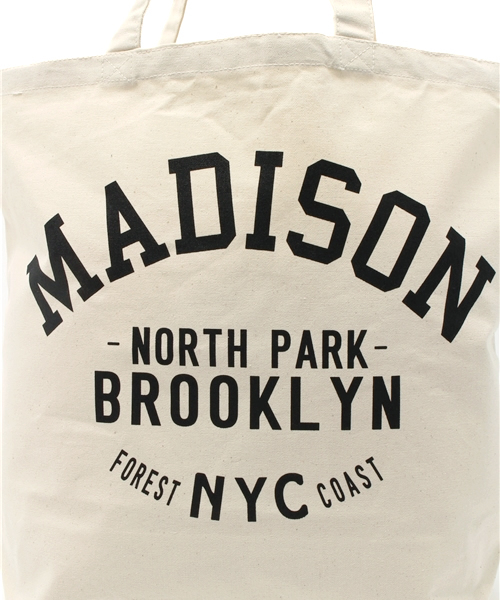 WEGO(ウィゴー)の「WEGO/MADISONプリントトートバッグ(トートバッグ・メンズ・ホワイト/ネイビー・FREE)」の5枚目の写真