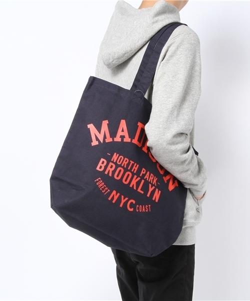 WEGO(ウィゴー)の「WEGO/MADISONプリントトートバッグ(トートバッグ・メンズ・ホワイト/ネイビー・FREE)」の10枚目の写真