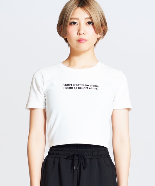 WEGO（ウィゴー）の「WEGO/ロゴUネックショートTシャツ（Tシャツ/カットソー・レディース・ライム/パープル/ホワイト・FREE）」の13枚目の写真