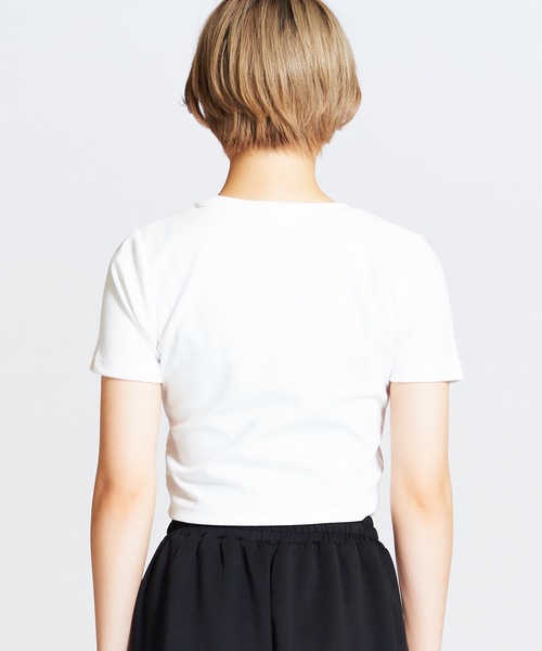 WEGO（ウィゴー）の「WEGO/ロゴUネックショートTシャツ（Tシャツ/カットソー・レディース・ライム/パープル/ホワイト・FREE）」の15枚目の写真