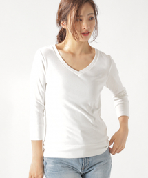 BAYFLOW | シルキーフライスVネックプルオーバー(Tシャツ/カットソー)