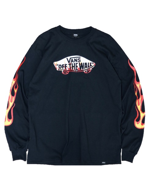 VANS(バンズ)の「VANS/ヴァンズ FIRE PATTERN OTW L/S T-SHIRTS(Tシャツ/カットソー)」|ブラック