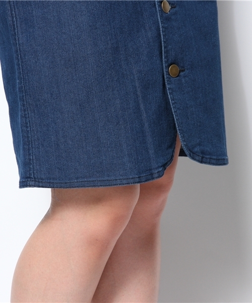 Chico（チコ）の「デニム前開きタイトSK（スカート・レディース・ホワイト/ネイビー・FREE）」の14枚目の写真