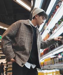 MGV | 【MGV】グレンチェックオーバーサイズスウィングトップ(ブルゾン)