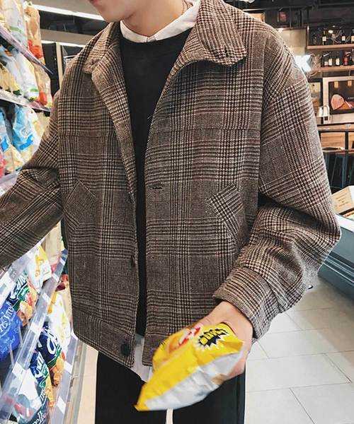 MGV（エムジーヴィー）の「【MGV】グレンチェックオーバーサイズスウィングトップ（ブルゾン・メンズ・グレー/ブラウン・X-LARGE/XX-LARGE/LARGE/MEDIUM）」の17枚目の写真