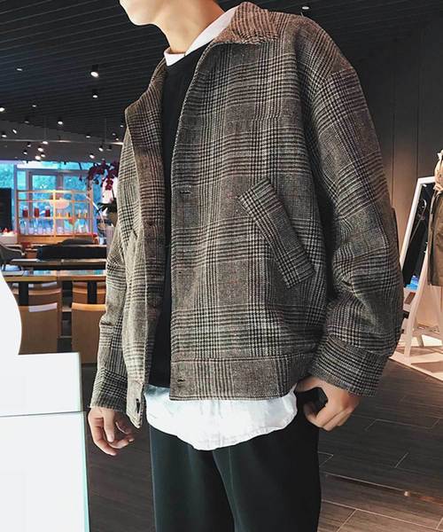 MGV（エムジーヴィー）の「【MGV】グレンチェックオーバーサイズスウィングトップ（ブルゾン・メンズ・グレー/ブラウン・X-LARGE/XX-LARGE/LARGE/MEDIUM）」の19枚目の写真