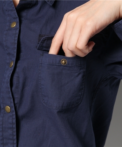 PAGEBOY（ページボーイ）の「ベーシックアーミーシャツ（シャツ/ブラウス・レディース・カーキ/ミント/ネイビー・FREE）」の9枚目の写真