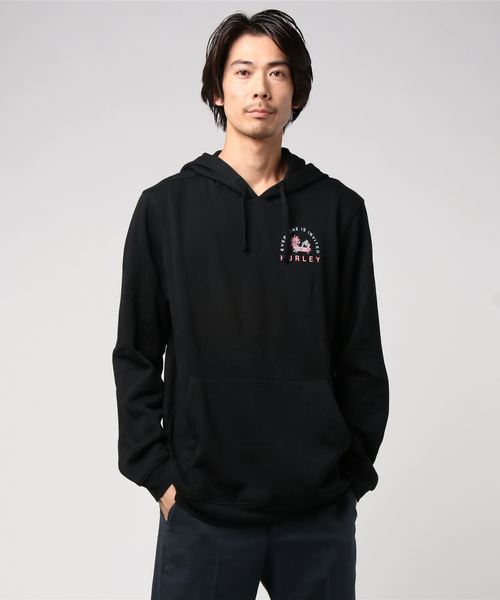 Hurley (ハーレー)の「M THROUGH THE NIGHT PRINT MIX / メンズ ハーレー プルオーバー パーカー / バックプリント ストリートファッション(パーカー・メンズ・ブラック/ネイビー/クリーム・SMALL/MEDIUM/LARGE)」の8枚目の写真