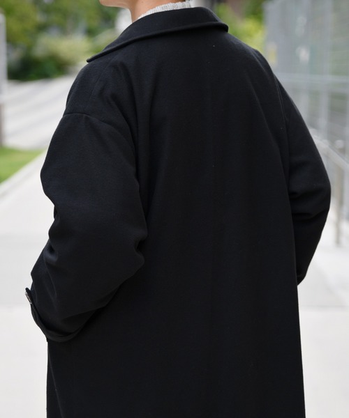 kutir（クティール）の「ビッグステンカラーコート（その他アウター・メンズ・ブラック/ダークブラウン/モカ/ベージュ・MEDIUM/LARGE）」の9枚目の写真