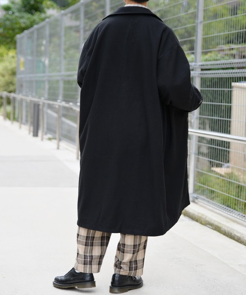 kutir（クティール）の「ビッグステンカラーコート（その他アウター・メンズ・ブラック/ダークブラウン/モカ/ベージュ・MEDIUM/LARGE）」の5枚目の写真