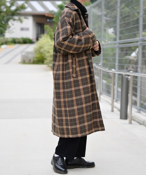 kutir（クティール）の「ビッグステンカラーコート（その他アウター・メンズ・ブラック/ダークブラウン/モカ/ベージュ・MEDIUM/LARGE）」の14枚目の写真