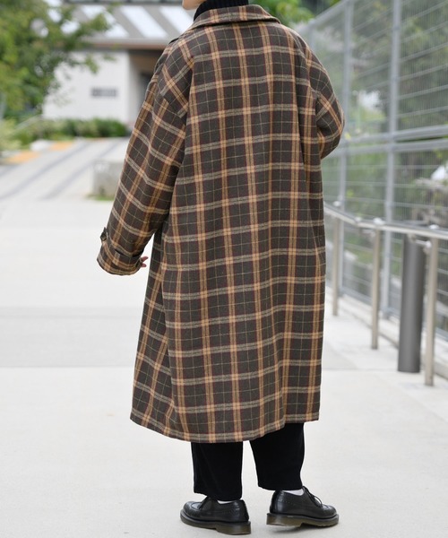 kutir（クティール）の「ビッグステンカラーコート（その他アウター・メンズ・ブラック/ダークブラウン/モカ/ベージュ・MEDIUM/LARGE）」の10枚目の写真