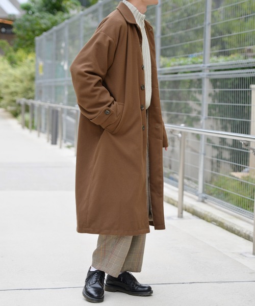 kutir（クティール）の「ビッグステンカラーコート（その他アウター・メンズ・ブラック/ダークブラウン/モカ/ベージュ・MEDIUM/LARGE）」の16枚目の写真