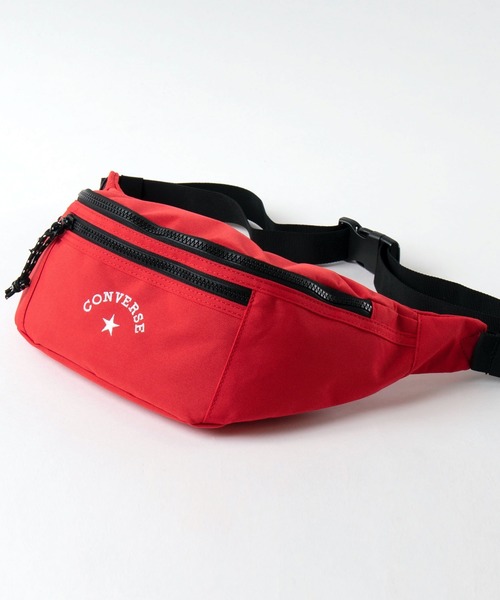 CONVERSE（コンバース）の「∴WEGO/CONVERSE 別注アーチロゴウエストバッグ（ボディバッグ/ウエストポーチ・メンズ・ベージュ/ライトピンク/ライトパープル/レッド/パープル/ブラック/ホワイト・FREE）」の7枚目の写真