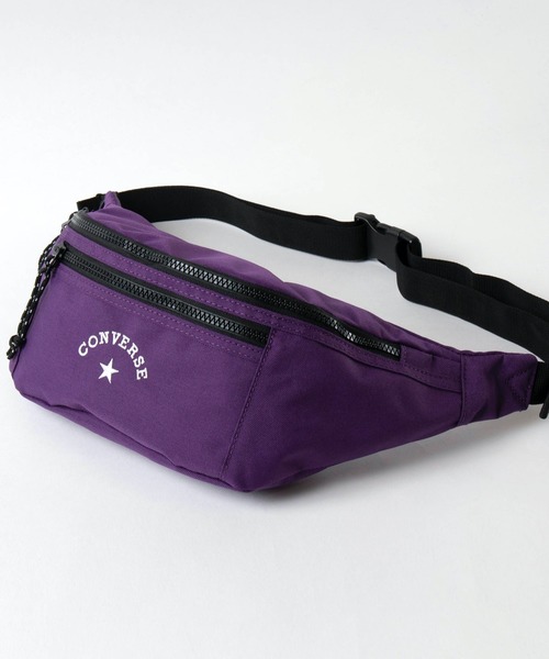 CONVERSE（コンバース）の「∴WEGO/CONVERSE 別注アーチロゴウエストバッグ（ボディバッグ/ウエストポーチ・メンズ・ベージュ/ライトピンク/ライトパープル/レッド/パープル/ブラック/ホワイト・FREE）」の9枚目の写真