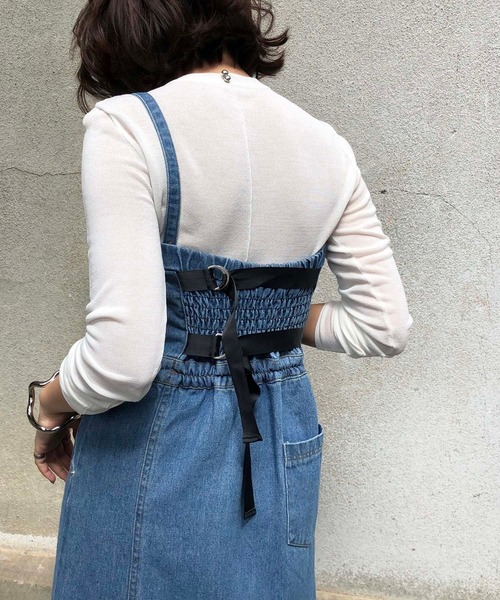 &g'aime（アンジェム）の「【&g'aime】シアーハイネックニット/シースルーロングTシャツ（ニット/セーター・レディース・ホワイト/ブラック/ブラウン・FREE）」の6枚目の写真