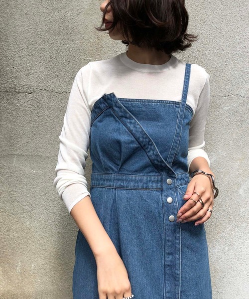 &g'aime（アンジェム）の「【&g'aime】シアーハイネックニット/シースルーロングTシャツ（ニット/セーター・レディース・ホワイト/ブラック/ブラウン・FREE）」の5枚目の写真