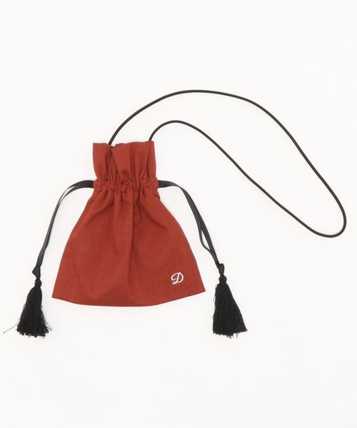 D.fesense（ディーフェセンス）の「【D.fesense /ディーフェセンス】巾着バッグ（ショルダーバッグ・キッズ・ブラック/グリーン/ブラウン/オフホワイト・FREE）」の4枚目の写真