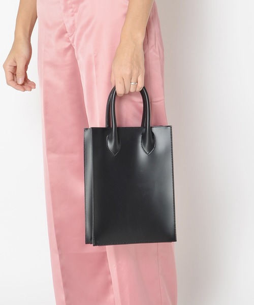 SOLPRESA(ソルプレーサ)の「SOLPRESA ソルプレーサ / SQUARE MINI TOTE BAG スクエア2WAYミニトートバッグ ショルダーバッグトートバッグ / SP201-A1(トートバッグ・レディース・ブラック/モカ/グレイッシュベージュ・FREE)」の2枚目の写真