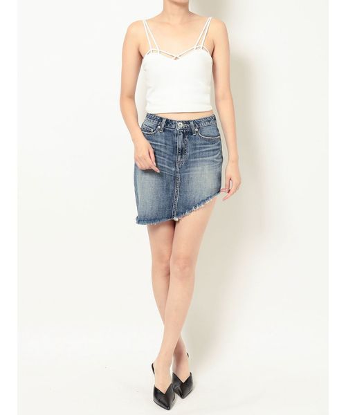 GYDA（ジェイダ）の「Shark damegeデニムスカートライクショーパン（デニムスカート・レディース・ブルー/ライトブルー・SMALL/MEDIUM）」の9枚目の写真