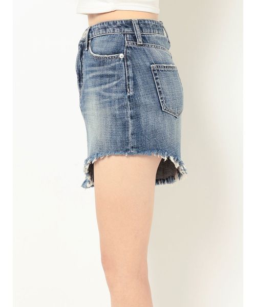 GYDA（ジェイダ）の「Shark damegeデニムスカートライクショーパン（デニムスカート・レディース・ブルー/ライトブルー・SMALL/MEDIUM）」の11枚目の写真