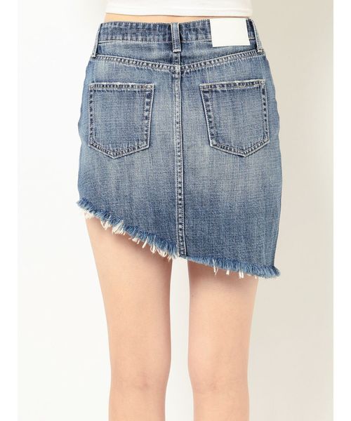GYDA（ジェイダ）の「Shark damegeデニムスカートライクショーパン（デニムスカート・レディース・ブルー/ライトブルー・SMALL/MEDIUM）」の12枚目の写真