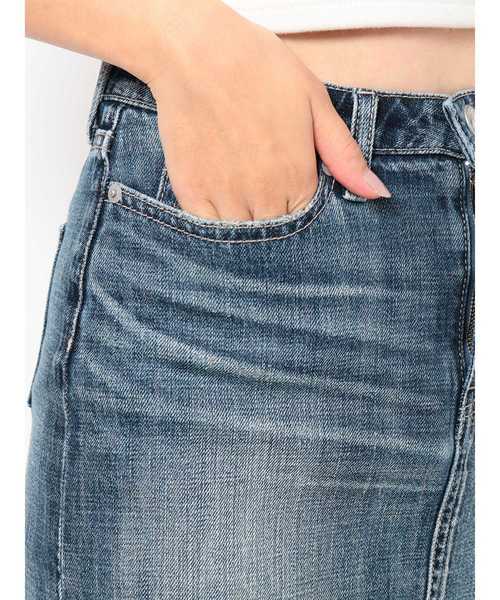 GYDA（ジェイダ）の「Shark damegeデニムスカートライクショーパン（デニムスカート・レディース・ブルー/ライトブルー・SMALL/MEDIUM）」の16枚目の写真