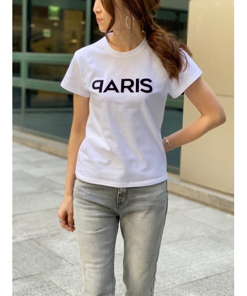 Day and Grade（デイアンドグレイド）の「PARISロゴTシャツ（Tシャツ/カットソー・レディース・ホワイト・FREE）」の3枚目の写真