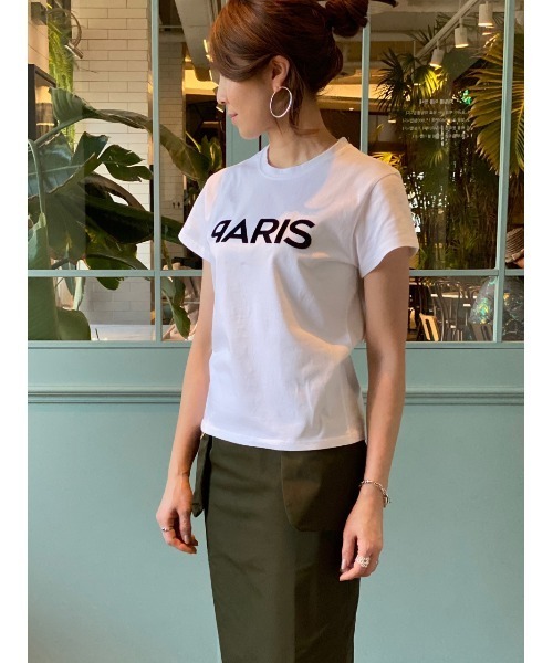 Day and Grade（デイアンドグレイド）の「PARISロゴTシャツ（Tシャツ/カットソー・レディース・ホワイト・FREE）」の7枚目の写真