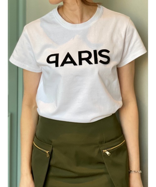 Day and Grade（デイアンドグレイド）の「PARISロゴTシャツ（Tシャツ/カットソー・レディース・ホワイト・FREE）」の9枚目の写真