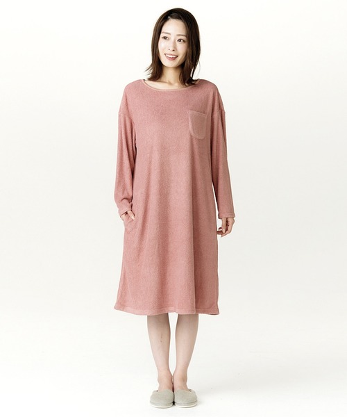 セール 裏起毛パイルのゆったりワンピース ヴィンテージピンク ルームワンピース Usedo ユーズド のファッション通販 Zozotown