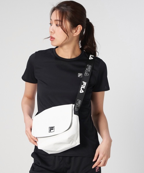 ★kao★FILA ホワイトバッグ セール】【FILA/フィラ】ドローコード ワンショルダーバッグ