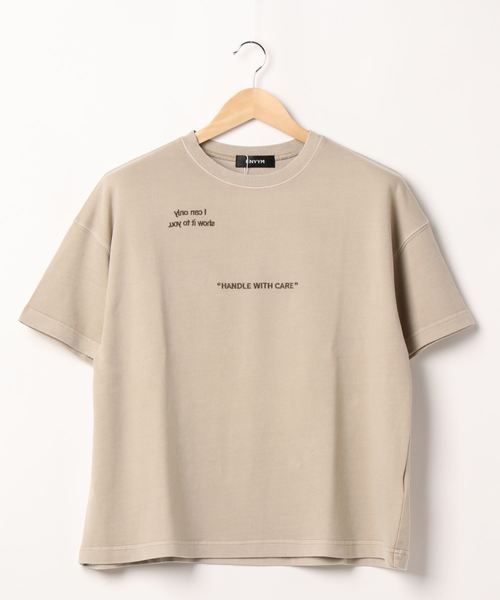 ENVYM（アンビー）の「ポイントロゴルーズＴｅｅ（Tシャツ/カットソー・レディース・ベージュ/ブラック/ブルー/ピンク・FREE）」の6枚目の写真