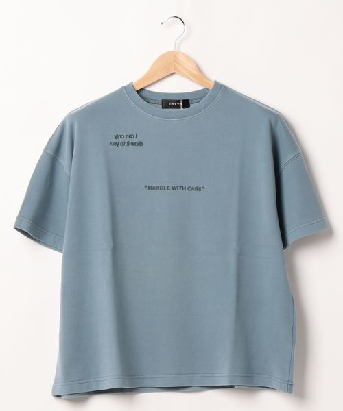 ENVYM（アンビー）の「ポイントロゴルーズＴｅｅ（Tシャツ/カットソー・レディース・ベージュ/ブラック/ブルー/ピンク・FREE）」の11枚目の写真