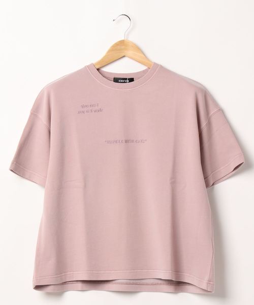 ENVYM（アンビー）の「ポイントロゴルーズＴｅｅ（Tシャツ/カットソー・レディース・ベージュ/ブラック/ブルー/ピンク・FREE）」の13枚目の写真