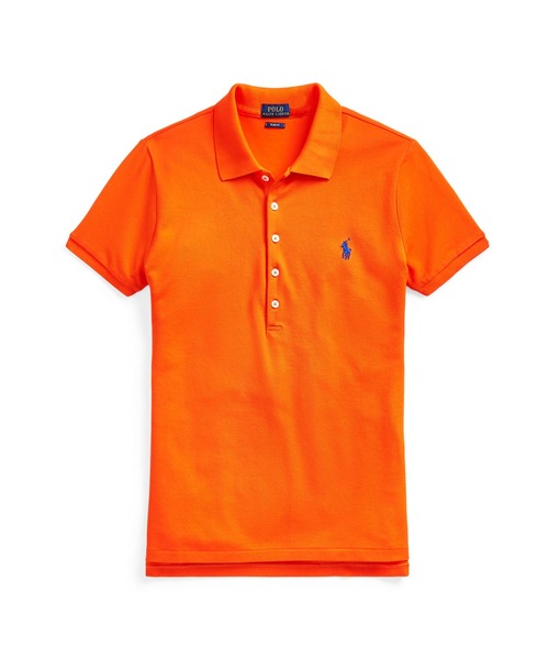 POLO RALPH LAUREN(ポロ ラルフ ローレン)の「スリム フィット ストレッチ ポロシャツ(ポロシャツ・レディース・オレンジ・SMALL/X-SMALL/X-LARGE/LARGE/MEDIUM)」の6枚目の写真