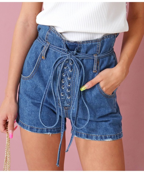 セール ハイライズレースアップデニムショートパンツ デニムパンツ Latina ラティーナ のファッション通販 Zozotown