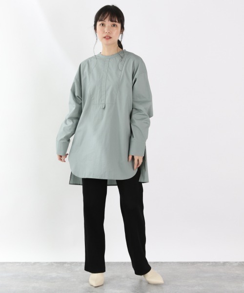 LOWRYS FARM（ローリーズファーム）の「バックスリットドレスシャツ　895051（シャツ/ブラウス・レディース・ブラック/グリーン/オフホワイト・FREE）」の14枚目の写真