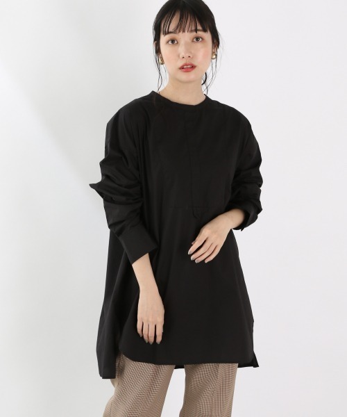 LOWRYS FARM（ローリーズファーム）の「バックスリットドレスシャツ　895051（シャツ/ブラウス・レディース・ブラック/グリーン/オフホワイト・FREE）」の8枚目の写真