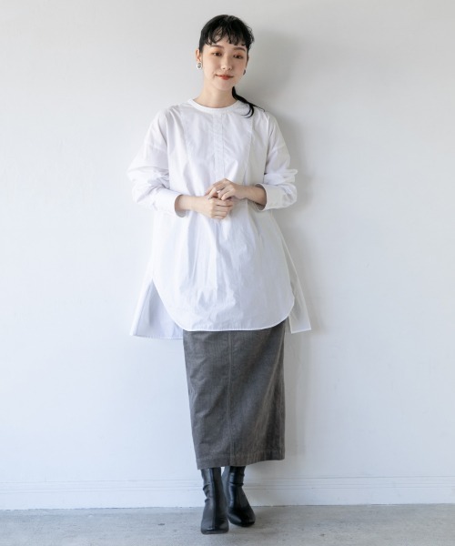 LOWRYS FARM（ローリーズファーム）の「バックスリットドレスシャツ　895051（シャツ/ブラウス・レディース・ブラック/グリーン/オフホワイト・FREE）」の18枚目の写真