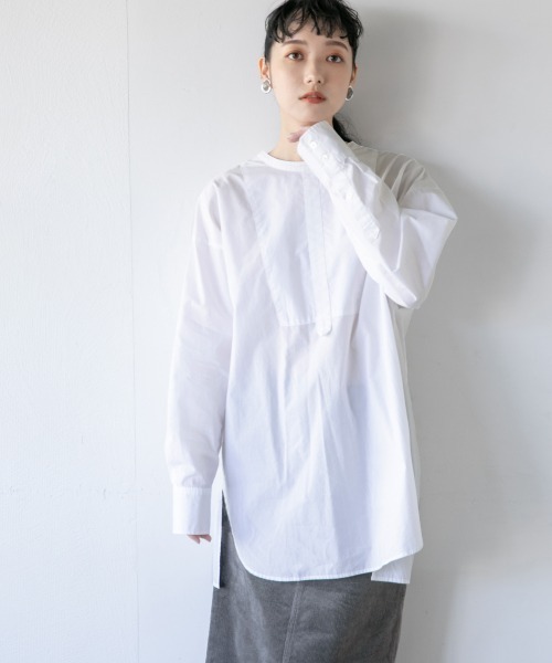 LOWRYS FARM（ローリーズファーム）の「バックスリットドレスシャツ　895051（シャツ/ブラウス・レディース・ブラック/グリーン/オフホワイト・FREE）」の20枚目の写真