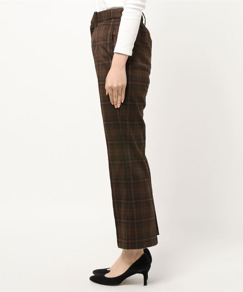archives（アルシーヴ）の「チェックバックスリットパンツ（その他パンツ・レディース・ベージュ/ネイビー/ブラウン・MEDIUM）」の5枚目の写真