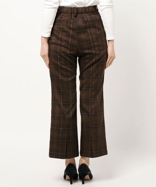 archives（アルシーヴ）の「チェックバックスリットパンツ（その他パンツ・レディース・ベージュ/ネイビー/ブラウン・MEDIUM）」の4枚目の写真