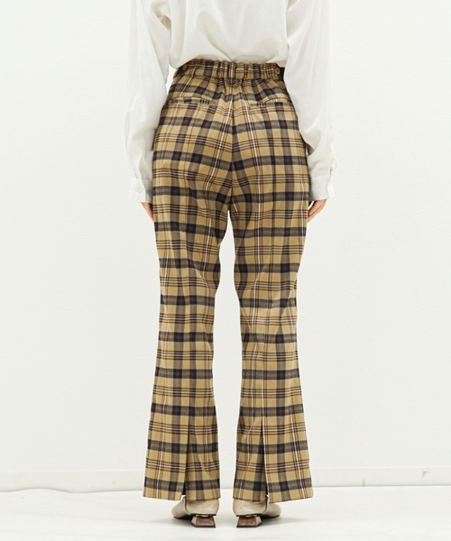 archives（アルシーヴ）の「チェックバックスリットパンツ（その他パンツ・レディース・ベージュ/ネイビー/ブラウン・MEDIUM）」の18枚目の写真