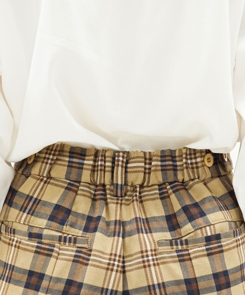 archives（アルシーヴ）の「チェックバックスリットパンツ（その他パンツ・レディース・ベージュ/ネイビー/ブラウン・MEDIUM）」の19枚目の写真
