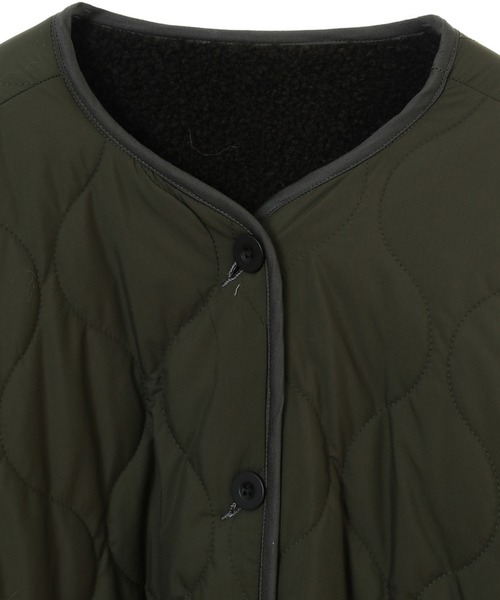 CLANE（クラネ）の「【CLANE(クラネ)】リバーシブルボアフレアジャケット　19103-0401（ダウンジャケット/コート・レディース・ホワイト/カーキ/アイボリー/ブラック・1/2）」の17枚目の写真