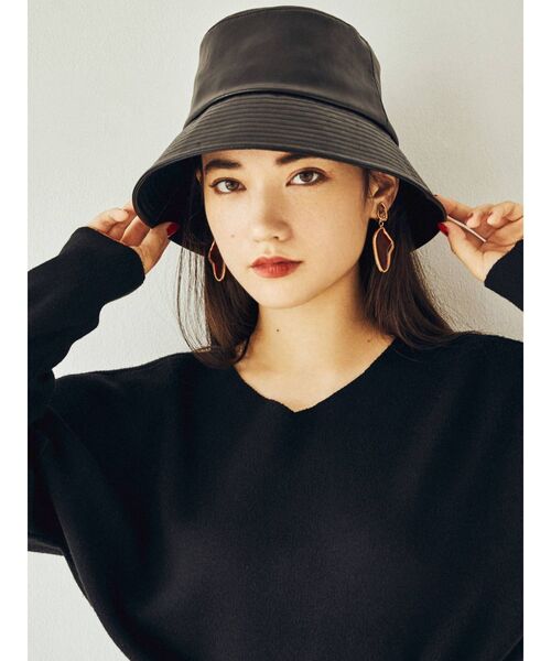 MURUA(ムルーア)の「シンセティックレザーバケットハット(ハット・レディース・ブラック・FREE)」の19枚目の写真