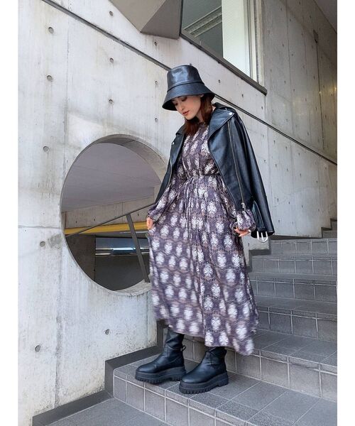 MURUA(ムルーア)の「シンセティックレザーバケットハット(ハット・レディース・ブラック・FREE)」の6枚目の写真