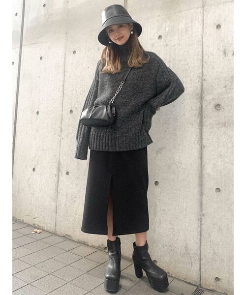 MURUA(ムルーア)の「シンセティックレザーバケットハット(ハット・レディース・ブラック・FREE)」の9枚目の写真